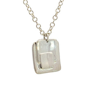 Sterling Silver Layered Square