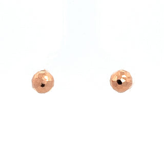 14KP 5mm Faceted Ball Stud