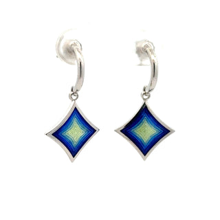 SS Diamond Turquoise Earrings