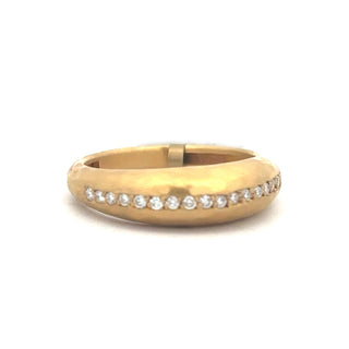 Boogie Line All Gold Ring, Diamond Line