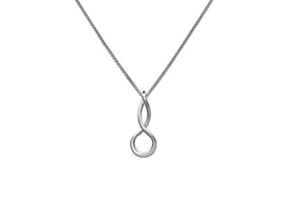 Sterling Silver Infinity Pendant 18"