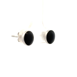 SS Black Dot Earrings