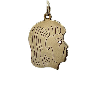 Sterling Silver Engravable Girl Silhouette