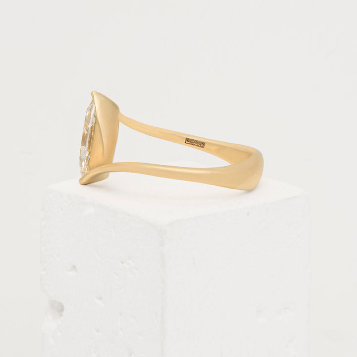14k Yellow Gold Bypass 1.39ct Marquis Lab-Grown Diamond Engagement Ring