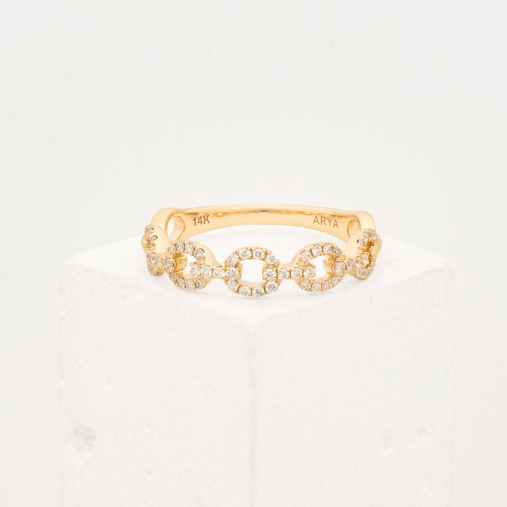 14KY .25ctw Dia. Chain Link Ri