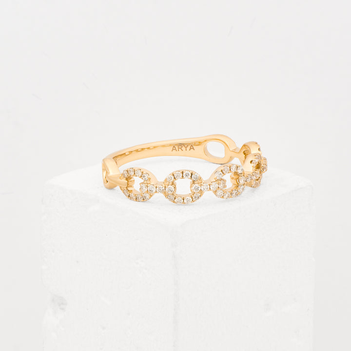 14KY .25ctw Dia. Chain Link Ri