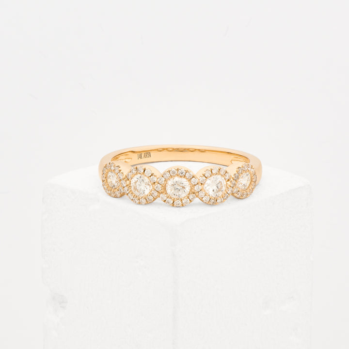 14KY .6ctw Dia. Halo Ring
