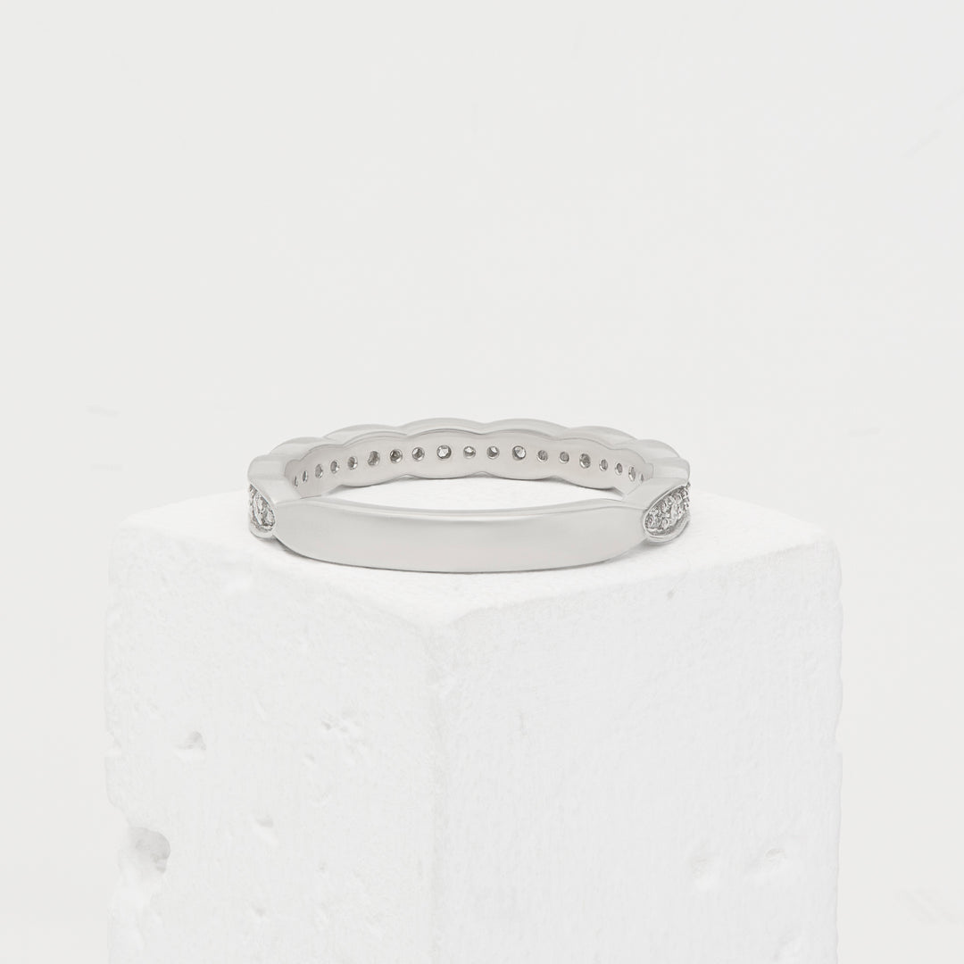 14k White Gold Lab-Grown Diamond Wedding Band