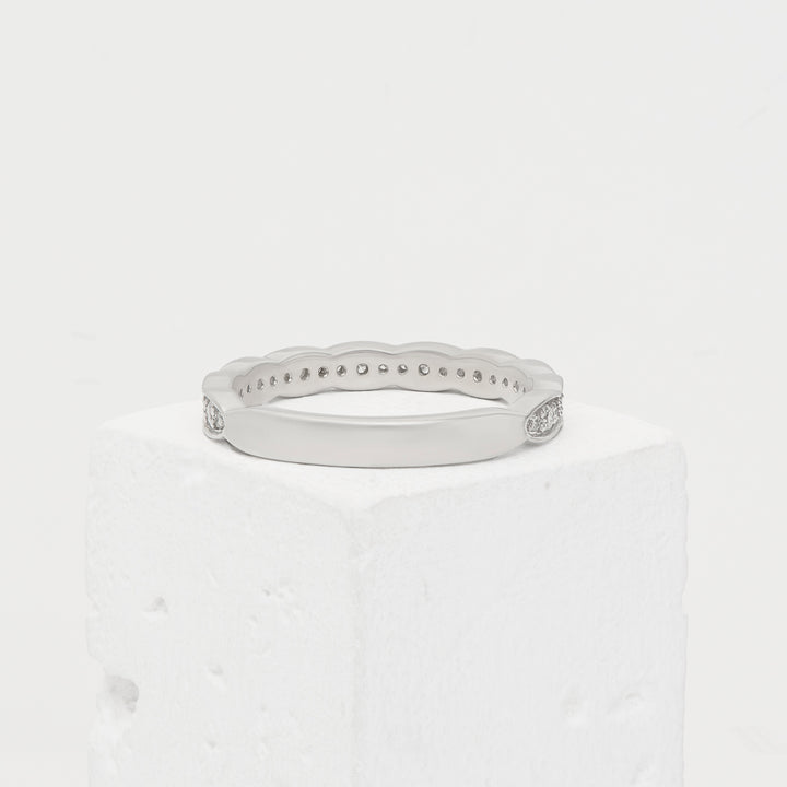 14k White Gold Lab-Grown Diamond Wedding Band