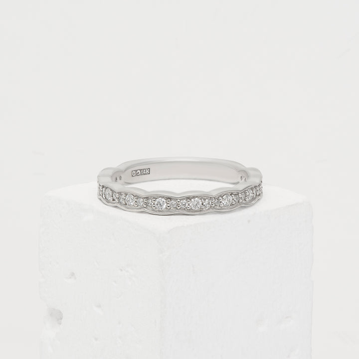 14k White Gold Lab-Grown Diamond Wedding Band