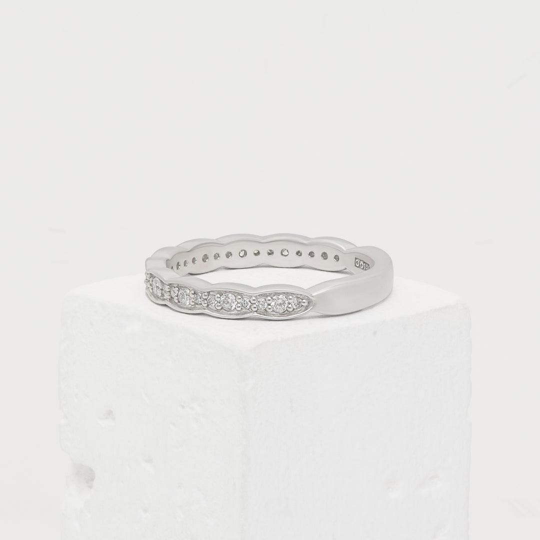 14k White Gold Lab-Grown Diamond Wedding Band