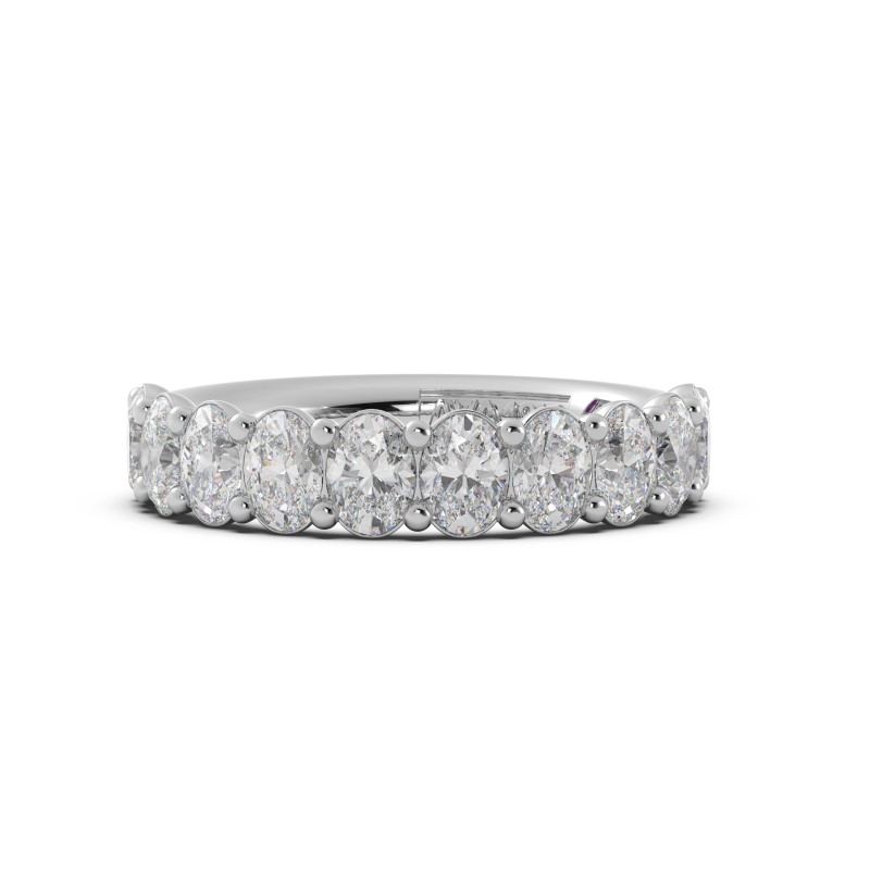 14KY 1.6ctw Oval Lab-Grown Dia Half A