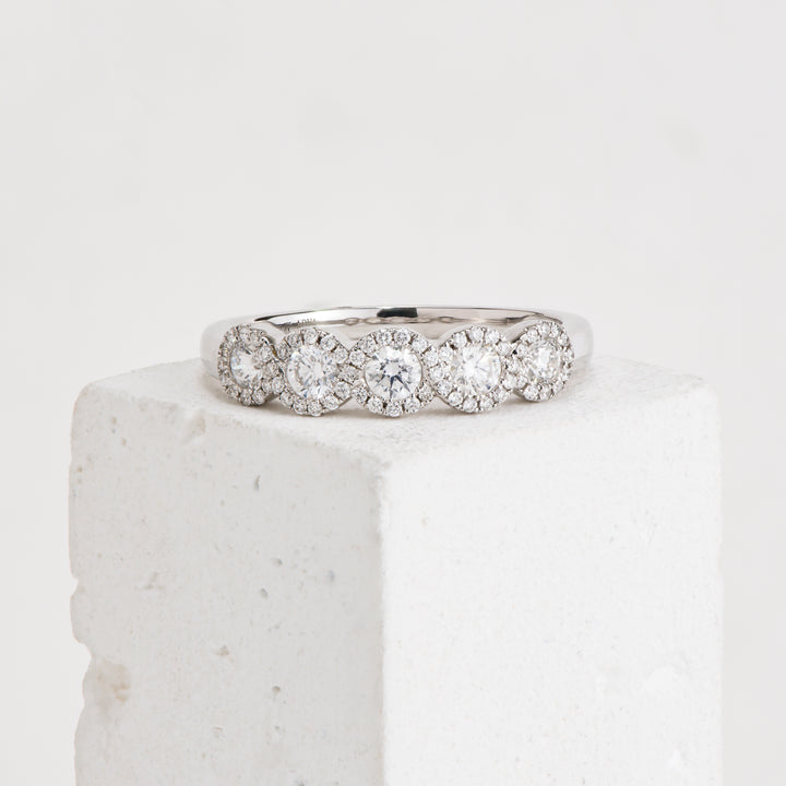 14KW .6ctw Diamond Halo Annive