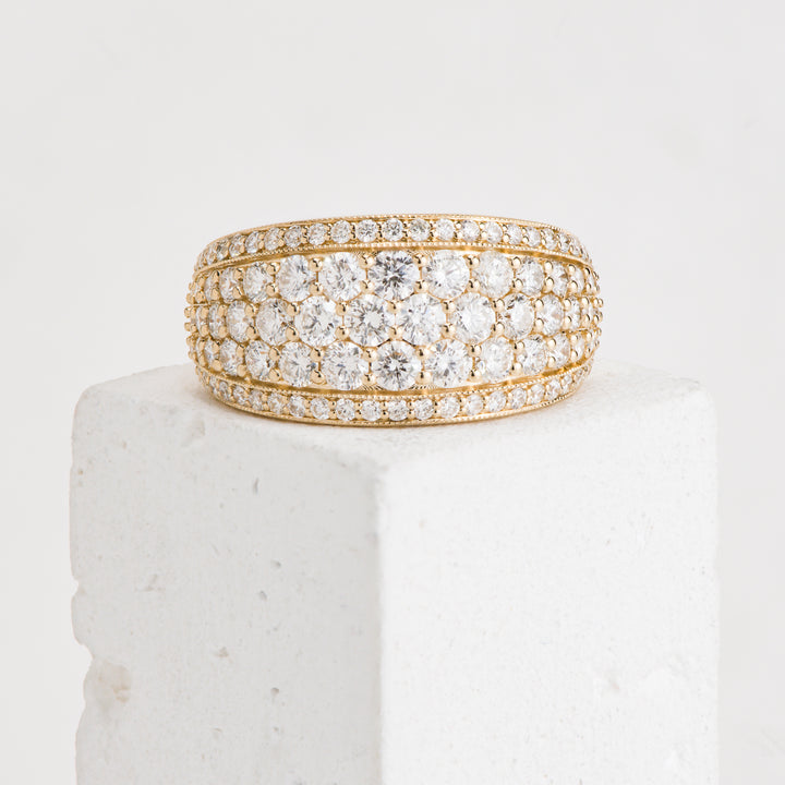 14KY 2ctw Diamond Five Row Pav