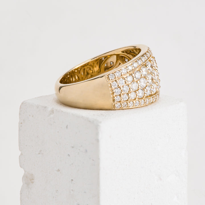 14KY 2ctw Diamond Five Row Pav