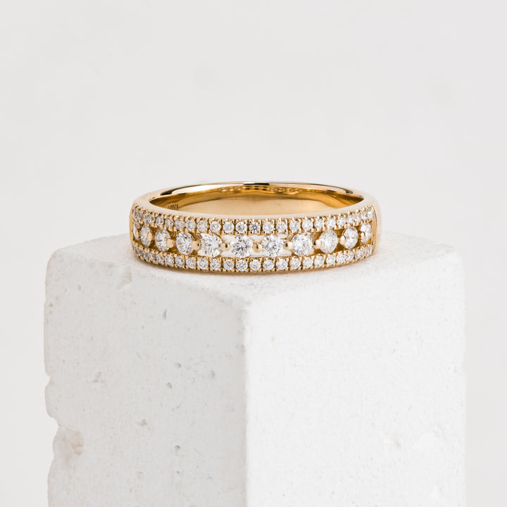 14KY .5ctw Diamond Three Row P