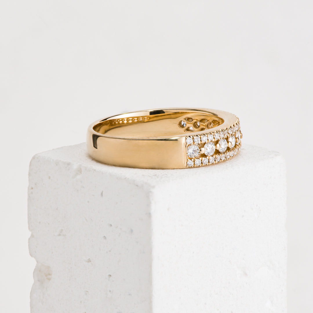 14KY .5ctw Diamond Three Row P