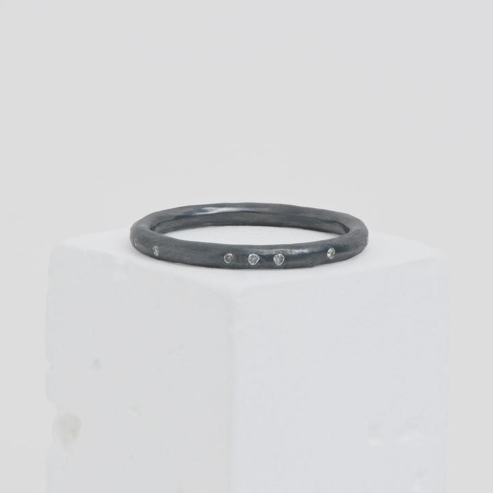 Oxidized SS with .11ctw Dia. A