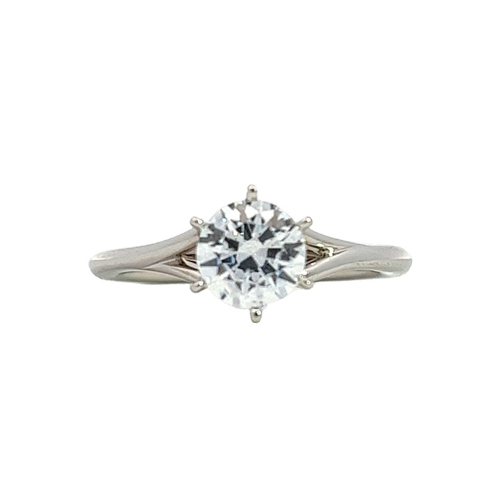 1KW 1ct CZ center Sol Eng Ring