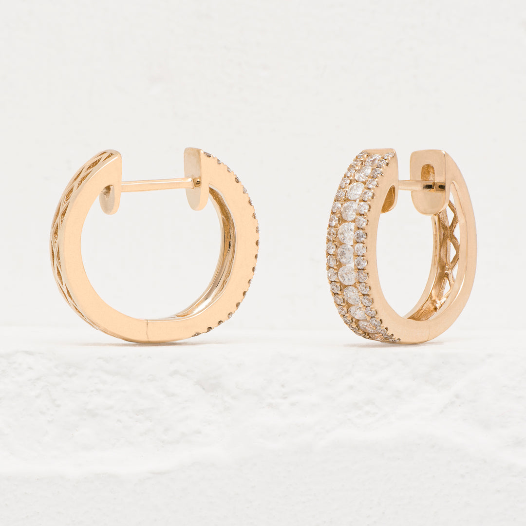 14KYW .5ctw Dia. Hoop Earring
