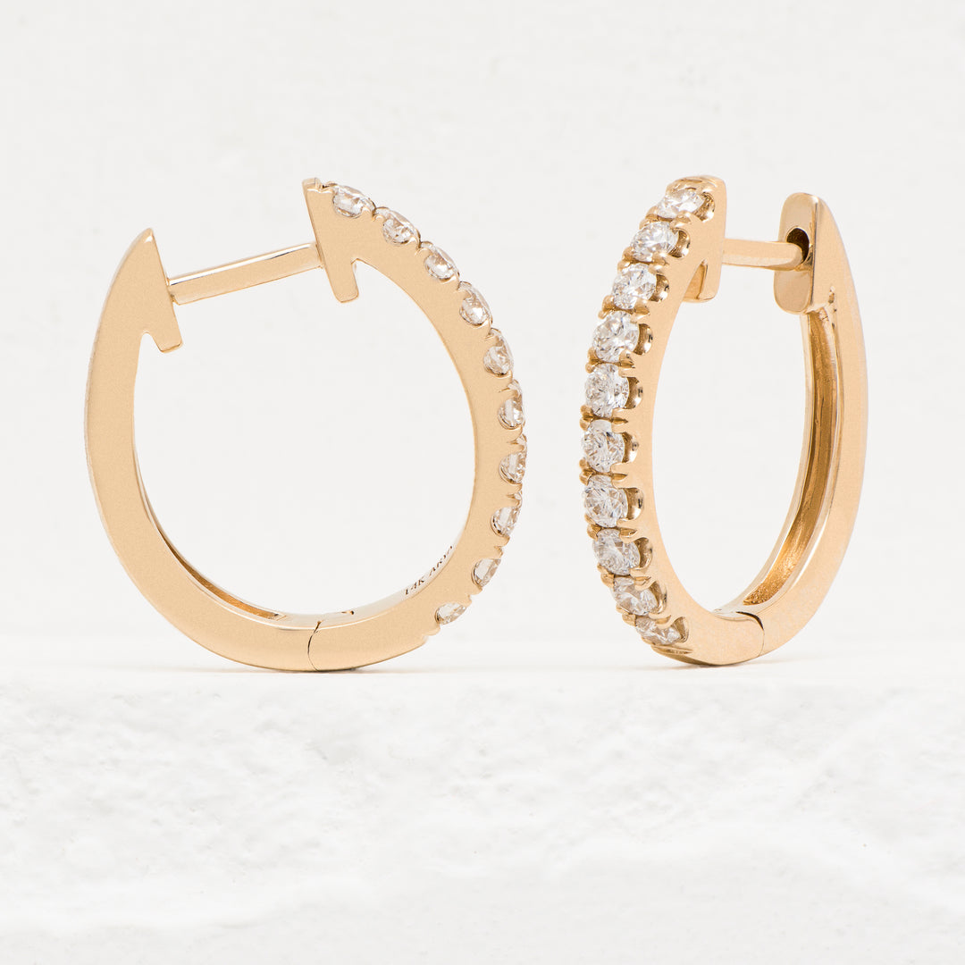 14KY .5ctw Dia. Huggie Hoop Ea