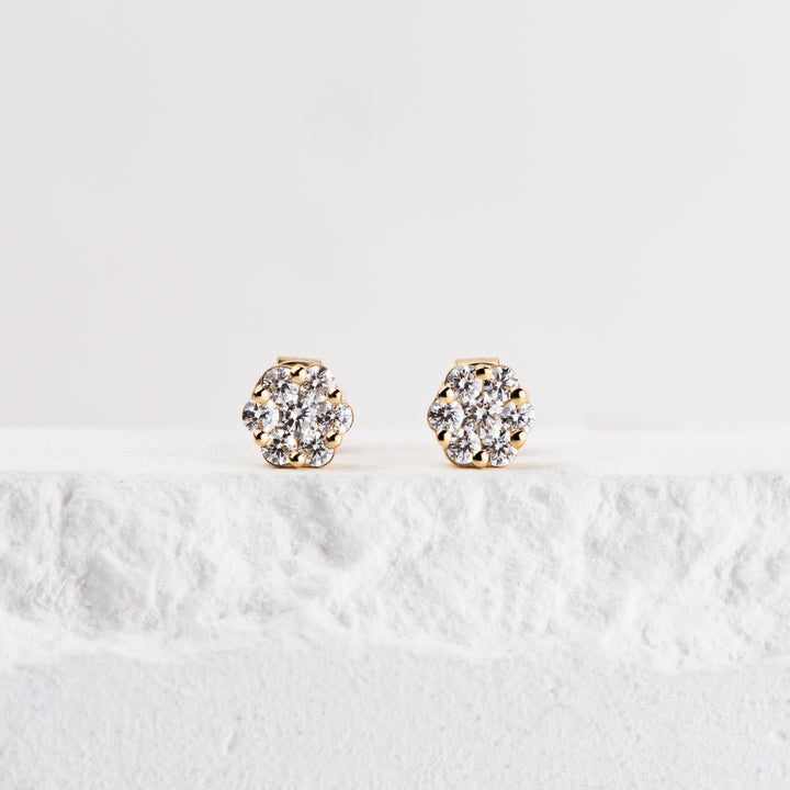 14KY .5ctw Diamond 14-Stone Cl