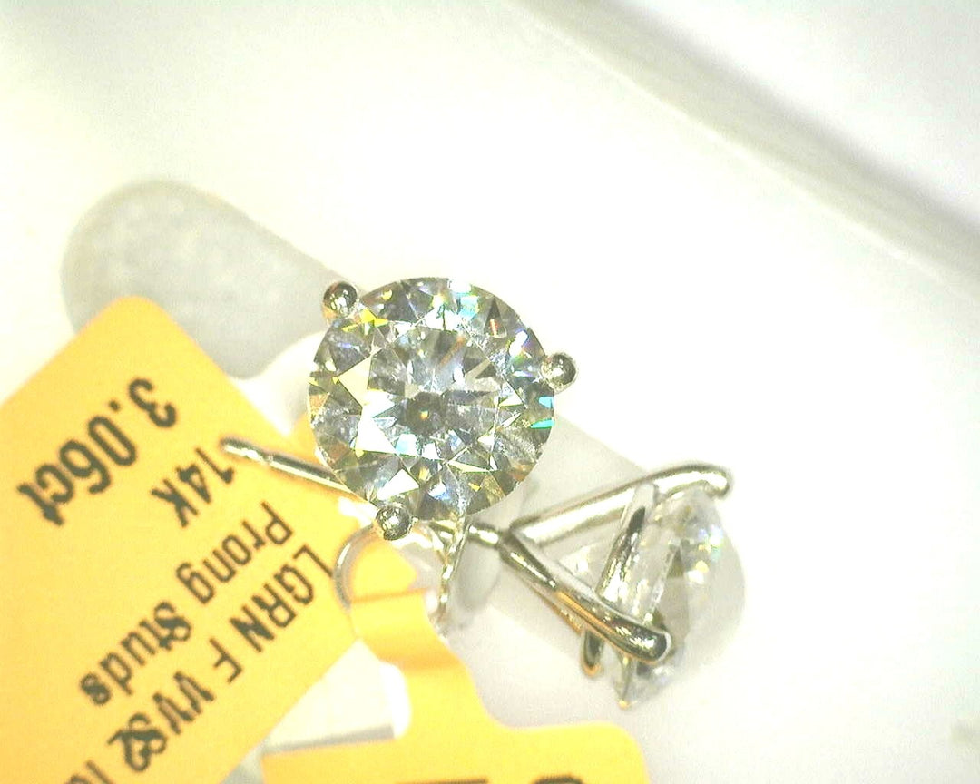 3.06cttw LAB Diamond Stud Earr