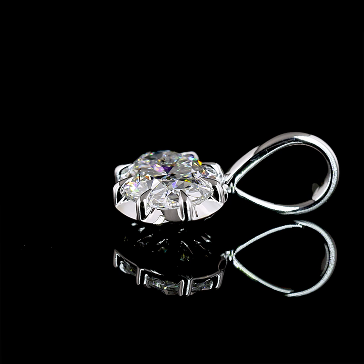 1 Cts 14K WHITE GOLD Oval Shap