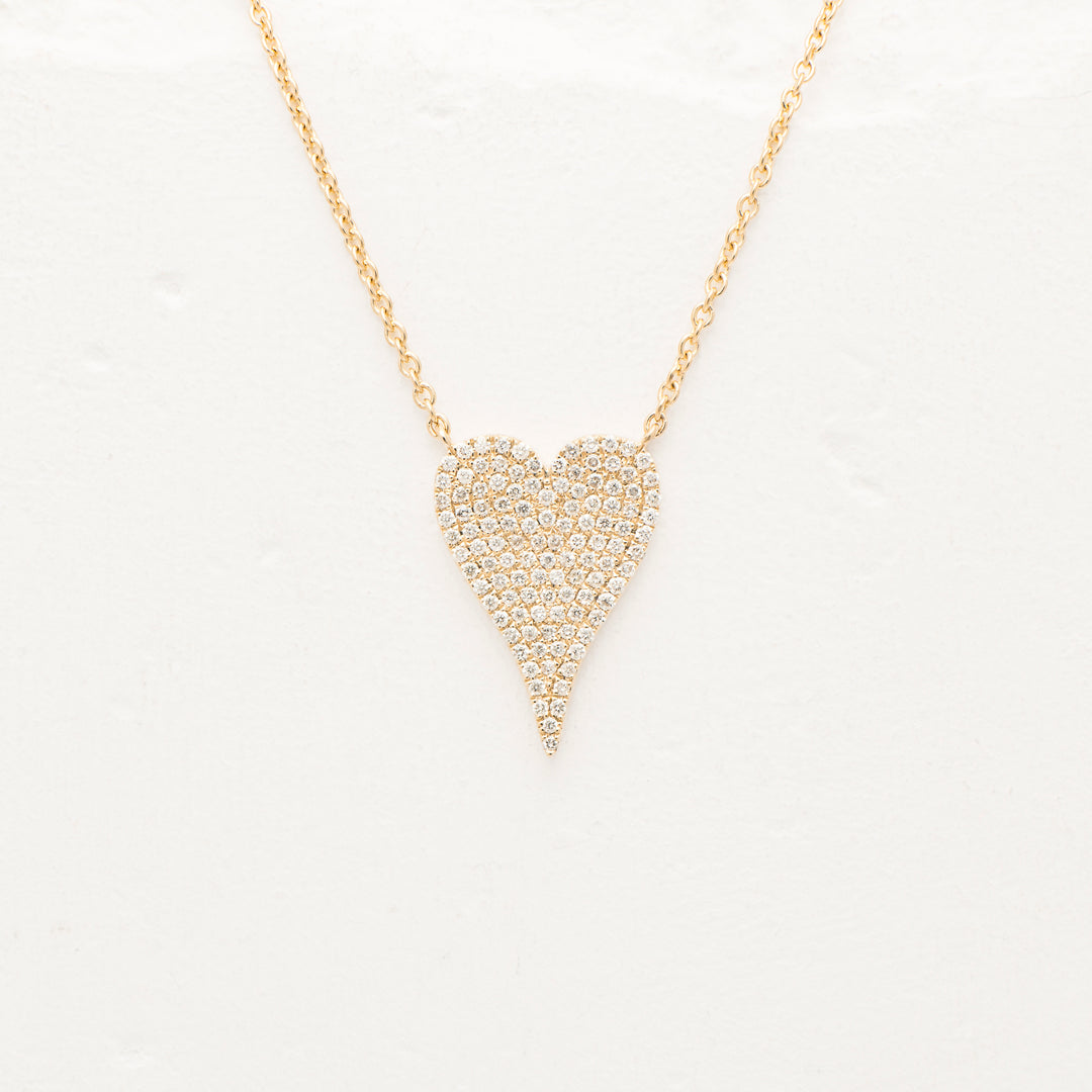 14KY.33ctw Dia. Heart Necklace