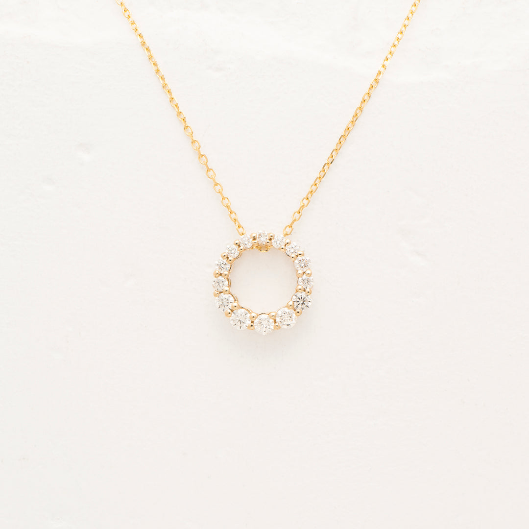 14KY .33ctw Dia. Circle Pendan