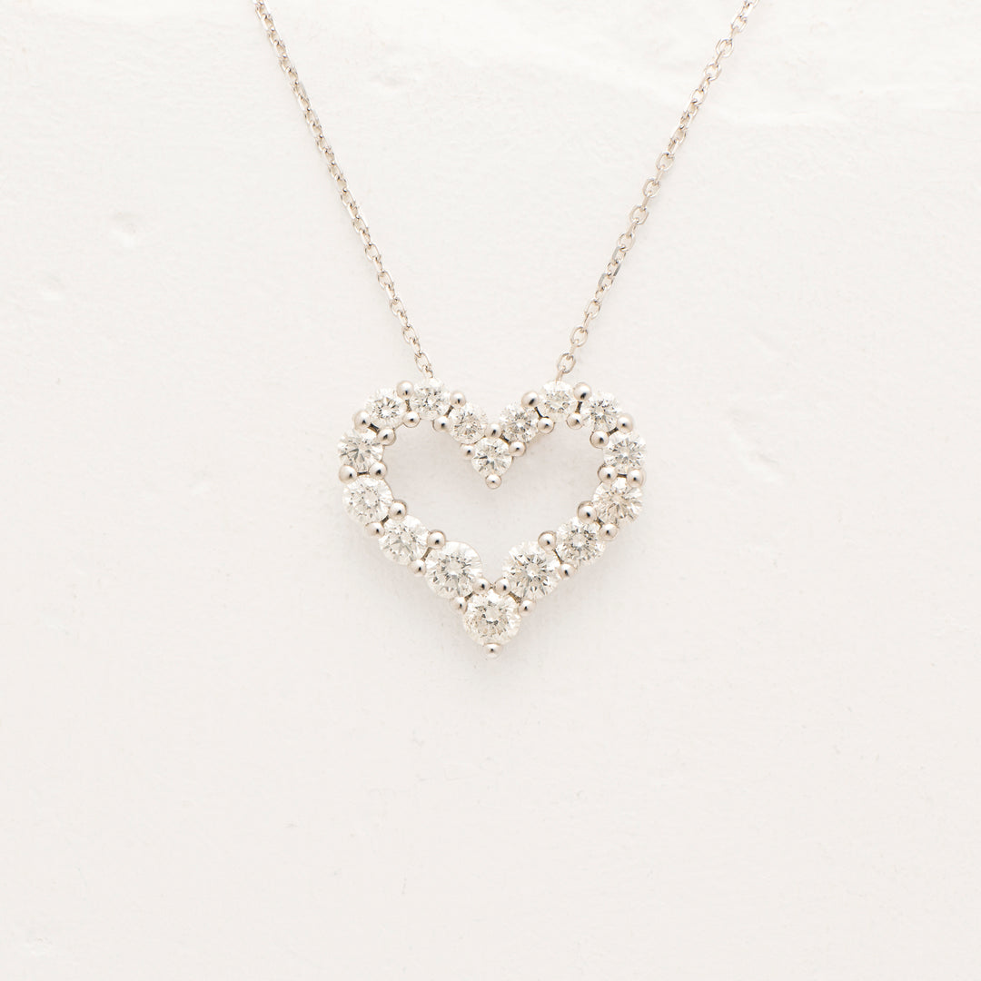 14KW 1ctw Dia. Heart Pendant