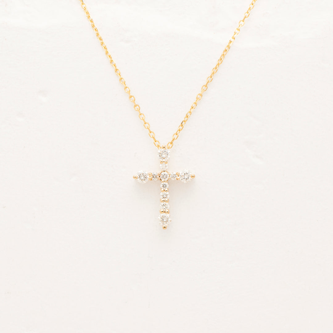 14KY .25ctw Dia. Cross Pendant