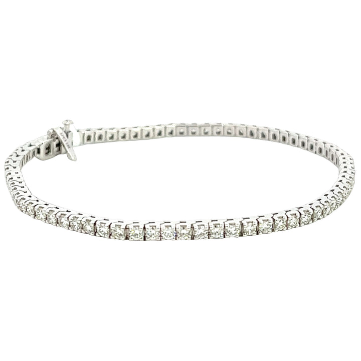 2.70 cttw Diamond Line Bracelet In White Gold