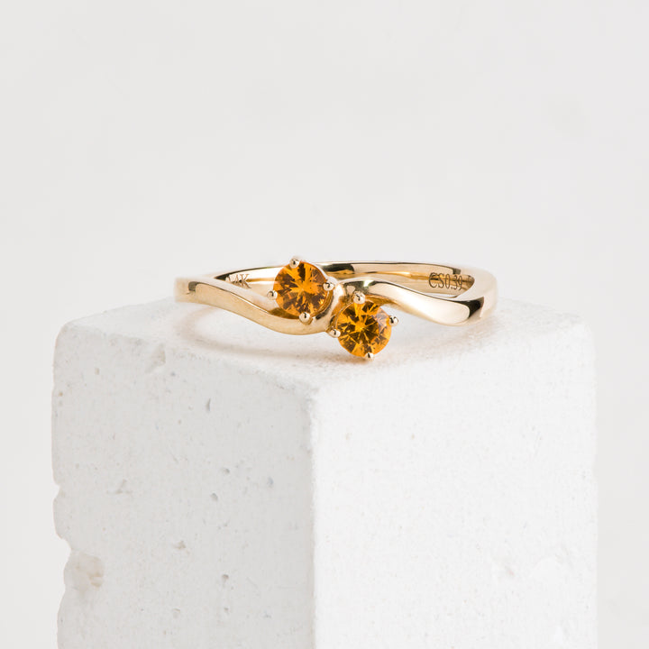 14KY .39ctw Orange Sapphire By