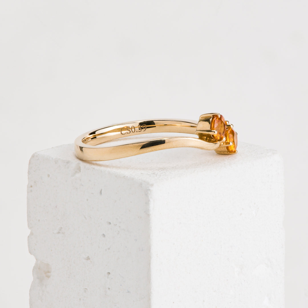 14KY .39ctw Orange Sapphire By