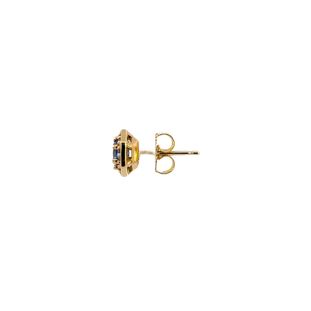 14KY 4.0mm Blue Sapphire and H