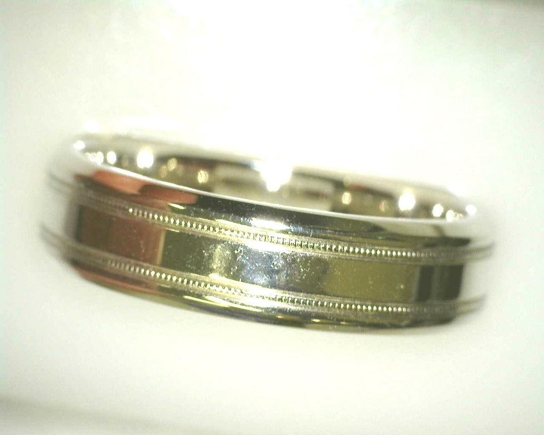 14KW Milgrain Estate Mens Wedd