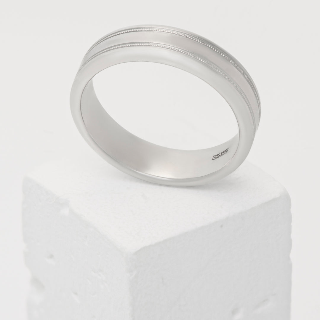 14KW Milgrain Estate Mens Wedd