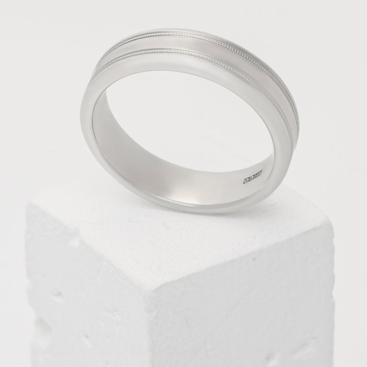 14KW Milgrain Estate Mens Wedd