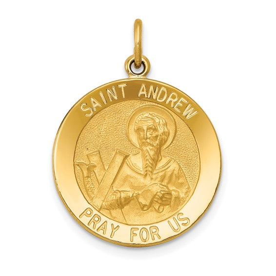 14k Polished and Satin Solid S