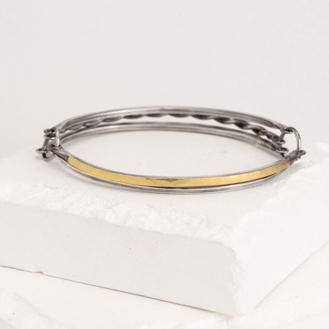 22K Bimetal 5 Band Bangle