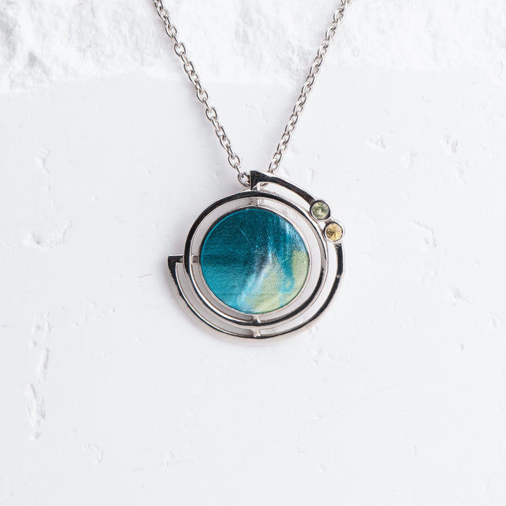 Sterling Silver Blue Planet wi
