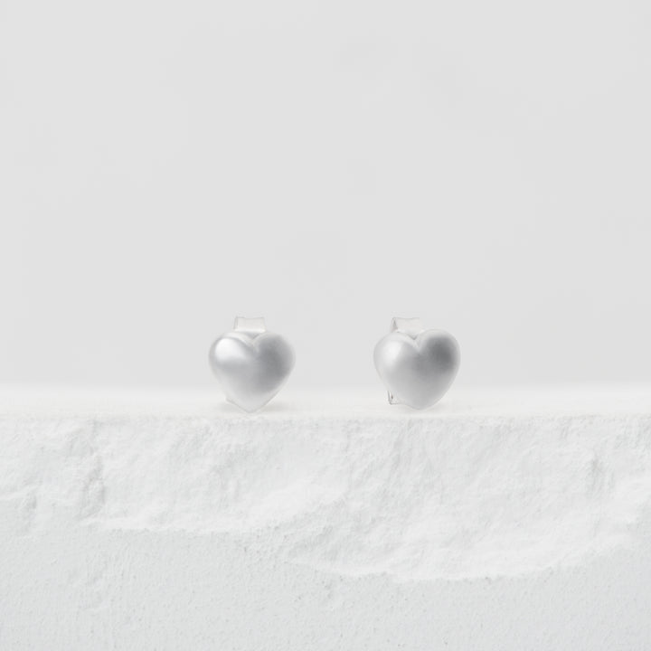 SS Heart Stud Earrings