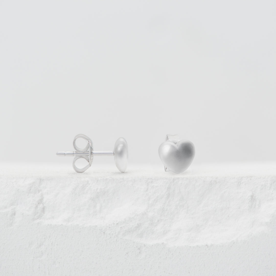 SS Heart Stud Earrings