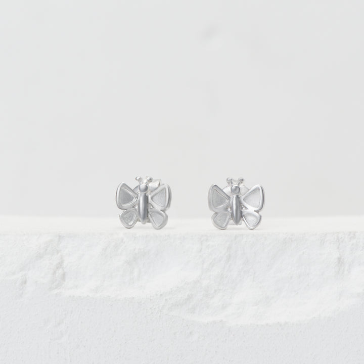 SS Butterfly Stud Earrings