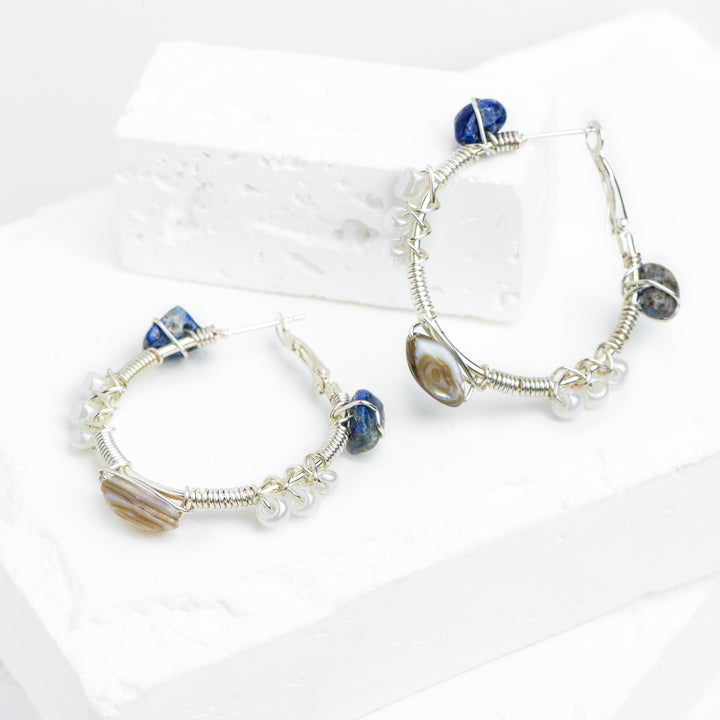 Lapis Lazuli and Seashell Mini