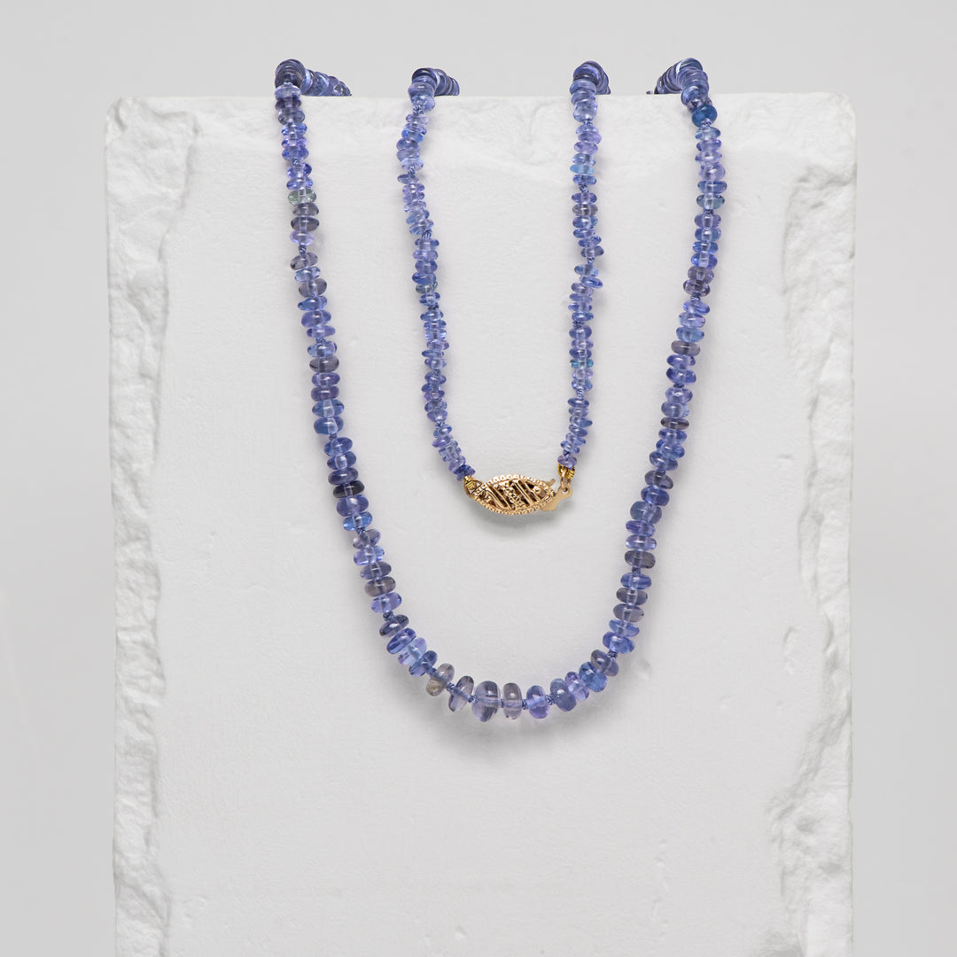 14KY Tanzanite Bead Necklace 1