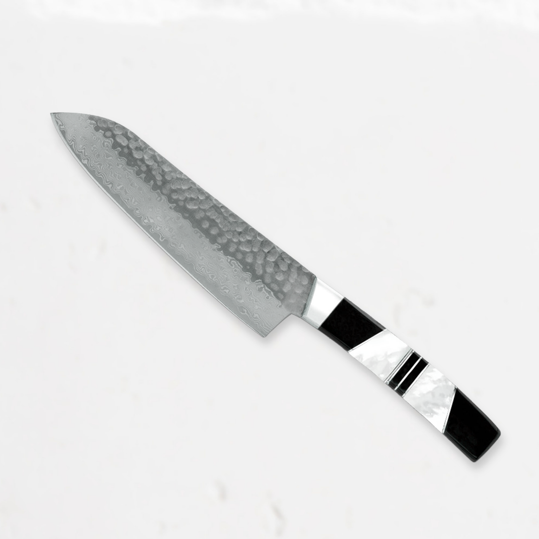 Damascus MOP & Jet 5" Hammered