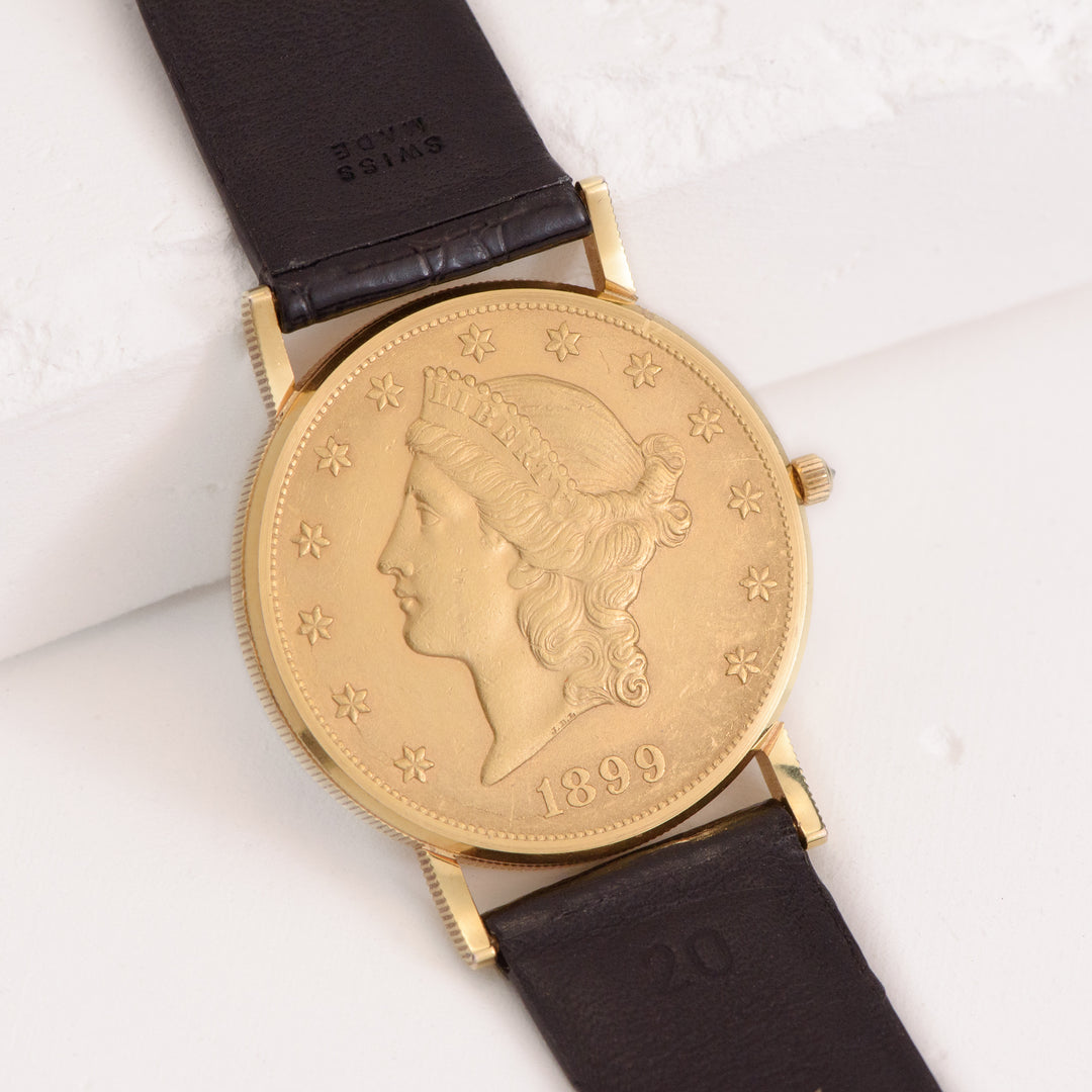 18KY Coin Watch - Black Band