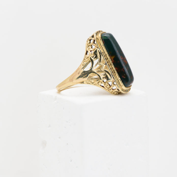 14KY Agate Ring